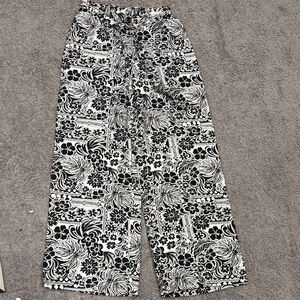 Primark Monochrome Floral Trousers